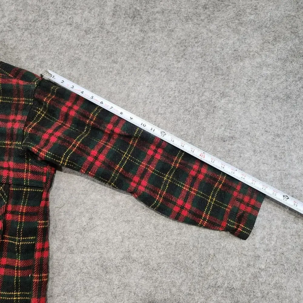 VTG Johnson‎ Woolen Mills Womens 15 Wool Plaid Buffalo Mackinaw Flannel Jacket
